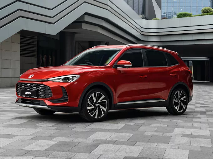 Front view of the next-generation MG ZS compact SUV in the Middle East.