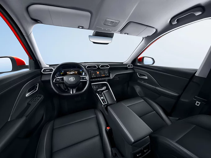 Interior cabin of the new MG ZS featuring 12.3-inch infotainment display.