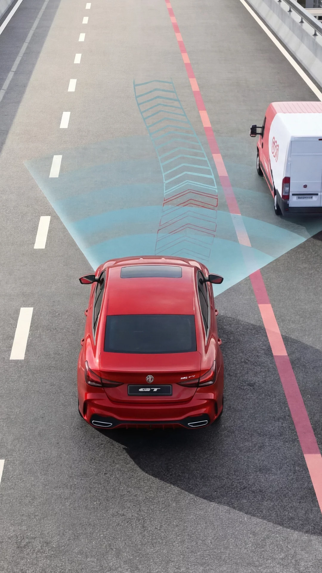 إن ميّزة المساعَدة الطارئة للبقاء ضمن المسار تدعم قدرة الحفاظ على الموقع المحدَّد ضمن مسار السير