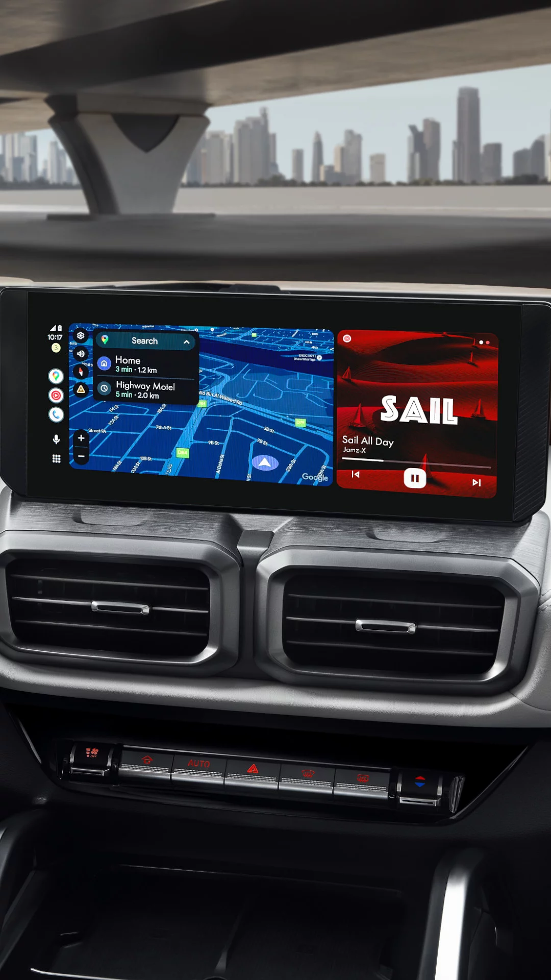 إن ميّزة الاتصال المدمَجة تدعم تقنيتَي Apple CarPlay وAndroid Auto.