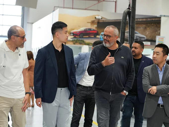Touring the service workshop floor